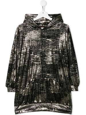 Andorine robe en velours à capuche