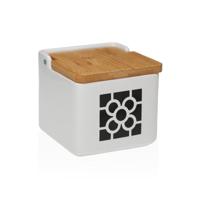 Zoutvaatje met deksel Versa Keramisch 12,2 x 11,5 x 12,2 cm