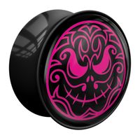 Double Flared Plug met Magic Skull Design Acryl Tunnels & Plugs - thumbnail