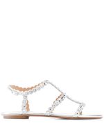 Aquazzura sandales à détails de cristaux - Argent Aquazzura sandales à détails de cristaux - Argent