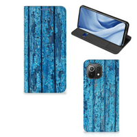 Xiaomi 11 Lite NE 5G | Mi 11 Lite Book Wallet Case Wood Blue - thumbnail