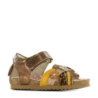 Shoesme BI21S088-A leren sandalen met panterprint brons - thumbnail