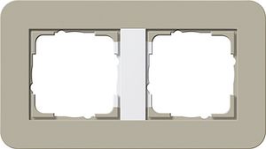 Gira afdekraam 2 voudig E3 grijs beige-zuiverwit