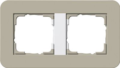 Gira afdekraam 2 voudig E3 grijs beige-zuiverwit
