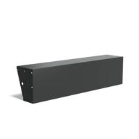 Keerwand + zitrand aluminium 200 x 50 cm recht