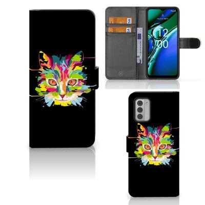 Nokia G42 Leuk Hoesje Cat Color | Portemonnee hoesje