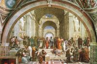 Kunstdruk Raffael - La scuola di Atene 90x60cm