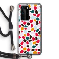 Colored Giraffe: Huawei P40 Pro Transparant Hoesje met koord