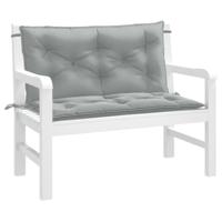 VidaXL Tuinbankkussens 2 st 100x50x7 cm stof gemêleerd lichtgrijs