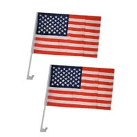 Pakket van 2x stuks autovlag Amerika 30 x 45 cm