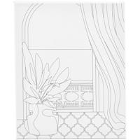 Creativ Company Schildercanvas met print, raam, d: 1,6 cm, afm 24x30 cm, 360 gr, 1 stuk