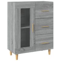 vidaXL Dressoir 69,5x34x90 cm bewerkt hout grijs sonoma eikenkleurig - thumbnail