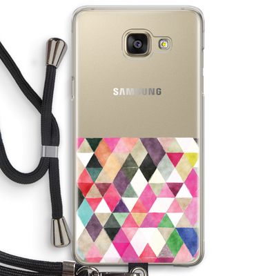 Gekleurde driehoekjes: Samsung Galaxy A5 (2016) Transparant Hoesje met koord