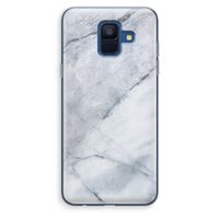 Witte marmer: Samsung Galaxy A6 (2018) Transparant Hoesje