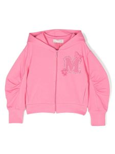 Monnalisa hoodie zippé à ornements - Rose