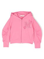 Monnalisa hoodie zippé à ornements - Rose