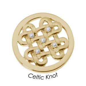 Quoins Disk QMB-62M-G Celtic Knot staal goudkleurig (M)