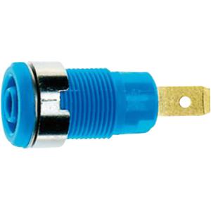 Stäubli SLB 4-F6,3 Veiligheids-labconnector, female Bus, inbouw verticaal Stift-Ø: 4 mm Blauw 1 stuk(s)