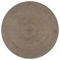 VidaXL Vloerkleed handgemaakt rond 120 cm jute grijs
