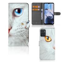 Motorola Moto E22 | E22i | Telefoonhoesje | Met pasjeshouder | Witte Kat Motorola Moto E22 | E22i | Telefoonhoesje | Met pasjeshouder | Witte Kat