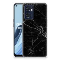 OPPO Reno 7 5G | Find X5 Lite | TPU | Siliconen hoesje | Marmer Zwart - Origineel Cadeau Vader