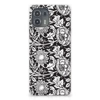 Motorola Edge 20 Lite TPU Case Black Flowers - thumbnail