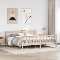 Bedframe zonder matras massief grenenhout 200x200 cm