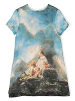 Roberto Cavalli Junior robe à imprimé graphique - Bleu