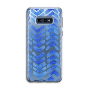 Blauwe pijlen: Samsung Galaxy S10e Transparant Hoesje