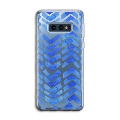 Blauwe pijlen: Samsung Galaxy S10e Transparant Hoesje