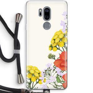 Wilde bloemen: LG G7 Thinq Transparant Hoesje met koord