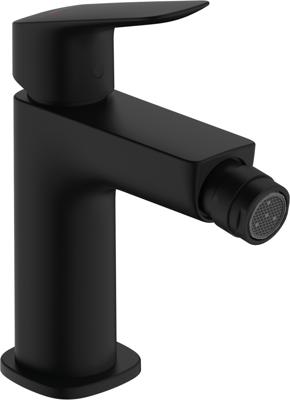 Hansgrohe Logis Fine ééngreeps bidetmengkraan 110 met PopUp trekwaste, mat zwart