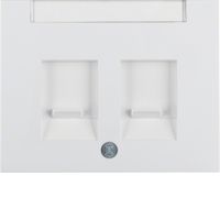 Berker K.1 RJ45 inbouwset met draagframe en inzetplaat polarwit
