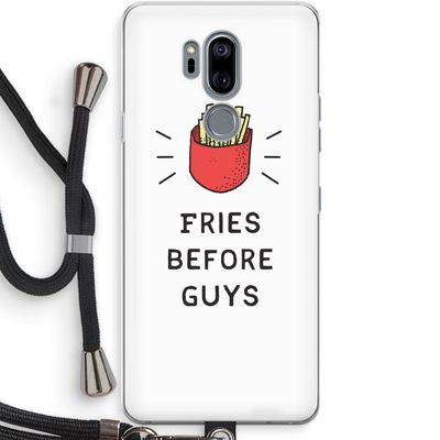 Fries before guys: LG G7 Thinq Transparant Hoesje met koord