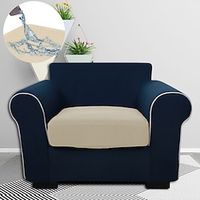 stretch bank zitkussen hoes hoes elastische bank fauteuil loveseat 4 of 3 zits waterafstotend grijs zwart effen effen zacht duurzaam wasbaar Lightinthebox - thumbnail