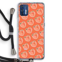 Just peachy: Motorola Moto G9 Plus Transparant Hoesje met koord