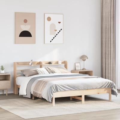 Bedframe zonder matras massief grenenhout 140x200 cm