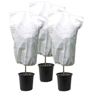 Anti vorst plantenhoes - 3x - beschermhoes - wit - met koord - 150 x 110 cm