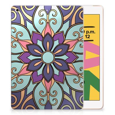 Apple iPad 10.2 | iPad 10.2 (2020) | 10.2 (2021) | Siliconen hoesje | Purple Flower