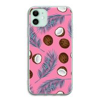 Kokosnoot roze: iPhone 11 Transparant Hoesje Kokosnoot roze: iPhone 11 Transparant Hoesje