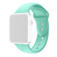 Siliconen sportbandje - Mint Groen - Dubbele druksluiting - Geschikt voor Apple Watch 38mm / 40mm / 41mm / 42mm Siliconen sportbandje - Mint Groen - Dubbele druksluiting - Geschikt voor Apple Watch 38mm / 40mm / 41mm / 42mm