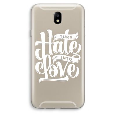 Turn hate into love: Samsung Galaxy J7 (2017) Transparant Hoesje