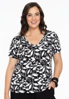 Yoek Shirt met V-hals | Zwart | Maat 58/60