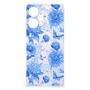 TPU Case voor Xiaomi Poco F5 Flowers Blue