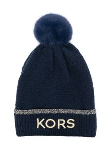 Michael Kors Kids bonnet à logo brodé - Bleu