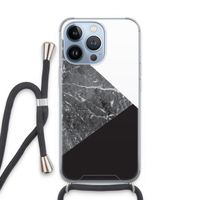 Combinatie marmer: iPhone 13 Pro Transparant Hoesje met koord