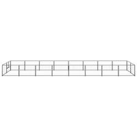 The Living Store Hondenkennel - Grote buitenren - 800 x 200 x 70 cm - Zwarte staalconstructie