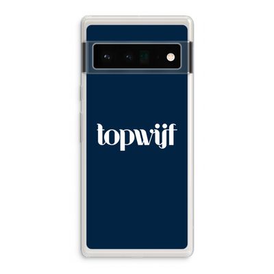 Topwijf Navy: Google Pixel 6 Pro Transparant Hoesje