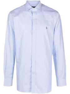 Polo Ralph Lauren embroidered-logo striped shirt - Bleu