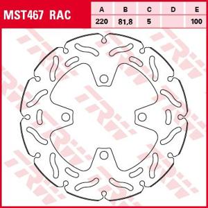 TRW Remschijf, remschijven voor de moto, MST467RAC